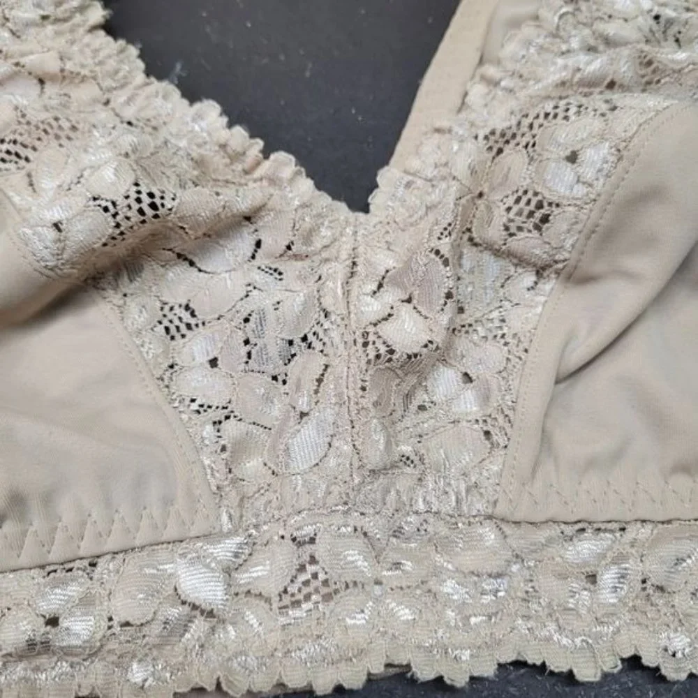 * Breezes medium leasure sports bra sleep bra tan comfort fit - Picture 5 of 6